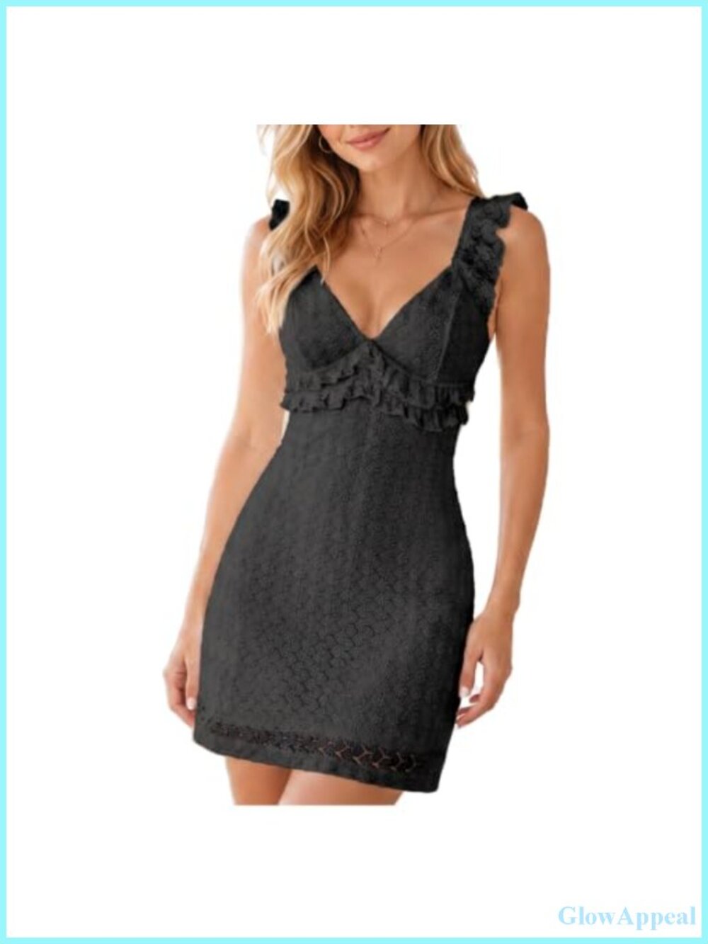 Lace Bodycon Mini Dress V-Neck Flutter Sleeves Summer Club Party